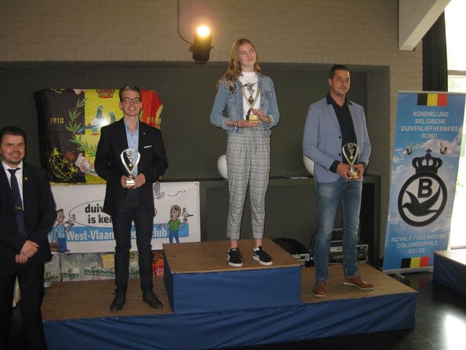 Kampioenschappen  Snelheid Jonge Duiven 2018
Jeugdleden tot 30 Jaar
1é Poublon Lais Zwevegem
2é Crul Joy Pittem
3é De Meulenaere Guylian Lichtervelde