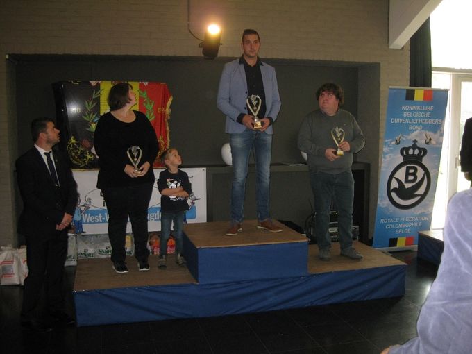 Kampioenschappen Fond Jonge Duiven 2018
Jeugdleden tot 30 Jaar
1é Crul Joy Pittem
2é Loyson Kevin Handzame
3é Mahieu Angelique Zwevegeml 