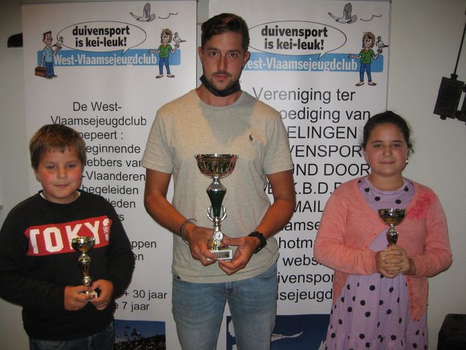 Kampioen Asduiven Fond Jonge Duiven 2020
1é Crul Joy Oostrozebeke
2é Rayana Ahmadi Oostnieuwkerke
3é Vande Caveye Milan heule